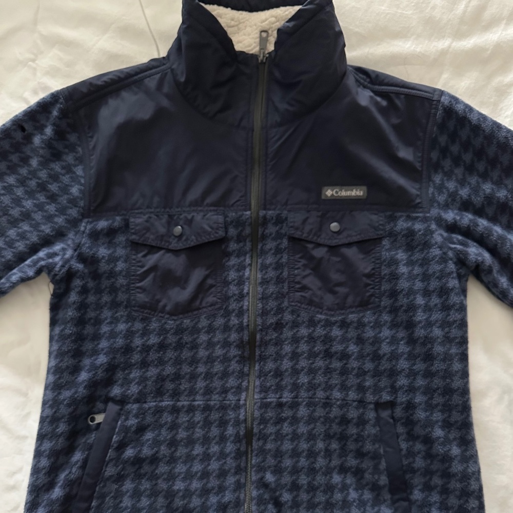 COLUMBIA Benton Springs Checker Fleece Size M